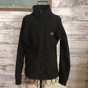 The North Face zip up sweatshirt size medium black womens sweatshirt fleece​​